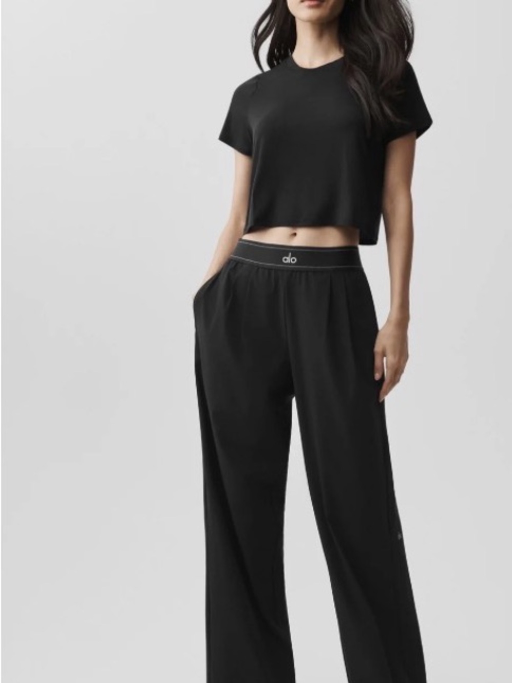 ALO Suit Up Trouser-Regular — Black